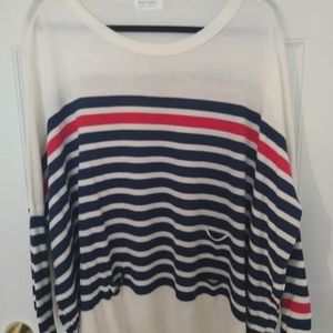 Mersea-Catalina Sweater. Elegant Patriotic Stripes